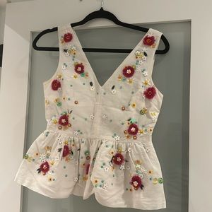 Embellished White Blouse